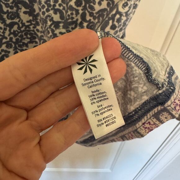 Athleta Tank Top Womens Large Gray Strappy Sleeveless Cotton Yoga Activewear - Picture 5 of 8